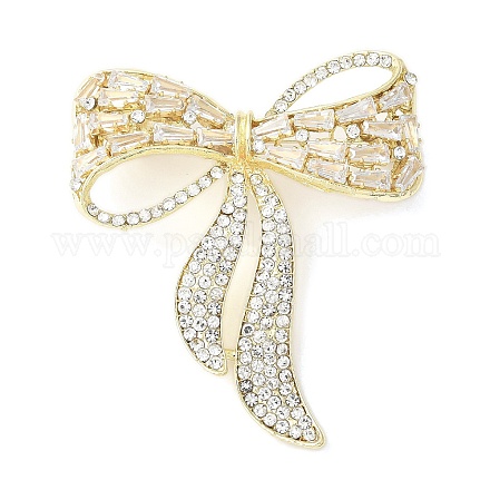 Броши-банты из сплава со стразами для одежды рюкзака&nbsp;LS-JEWB-F038-01LG-1