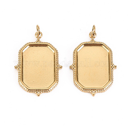 Оправы для подвесок из нержавеющей стали 304 в виде кабошонов X-STAS-S116-153G-1