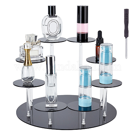 8-уровневый плоский круглый органайзер для минифигурок из акрила&nbsp;ODIS-WH0058-02-1