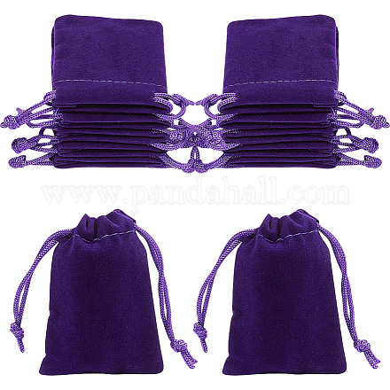 Подарочные пакеты на шнурке из бархата&nbsp;ABAG-BBC0001-10A-04-1