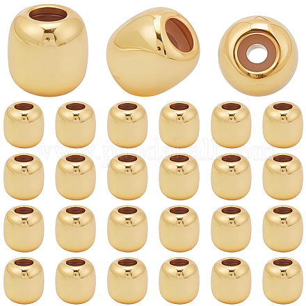 30шт латунные обжимные бусины&nbsp;KK-BBC0022-31-1