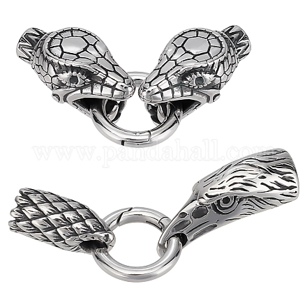 2 комплект из 2-х колец пружинного затвора из нержавеющей стали 304 в тибетском стиле FIND-PH0025-51A-1