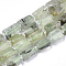 Natural Prehnite Beads Strands, Faceted, Column, 8~11x6~8x5~7mm, Hole: 1mm, about 15~17pcs/strand, 7.28~7.48 inch