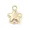 Brass Charms, Cadmium Free & Nickel Free & Lead Free, Star, Real 18K Gold Plated, 9.5x7.5x4.5mm, Hole: 1.4mm