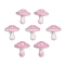 Opaque Acrylic Beads, Mushroom, Pearl Pink, 22x22~23mm, Hole: 2.5mm