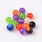 Resin Beads, Round, Mixed Color, 12mm, Hole: 2mm