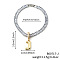 Fashionable Brass Charm Bracelets, Cubic Zirconia Tennis Bracelets for Women, Letter, Letter J, 7-1/2 inch(19cm)