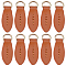 10Pcs Cattlehide Zipper Heads, Leather Zipper Puller, for Boot, Jacket, Luggage Bags, Handbags, Purse, Jacket Repairing, Peru, 36x12mm