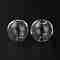 Handmade Two Holes Blown Glass Globe Beads, Round, for DIY Wish Bottle Pendants Glass Beads, Clear, 18mm, Hole: 2mm