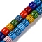 Handmade Lampwork Beads Strands, Rarrel, Colorful, 8x7.5mm, Hole: 1.2mm, about 47pcs/strand, 14.69''(37.3cm)