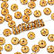 Iron Crystal Rhinestone Spacer Beads, Grade B, Rondelle, Waves Edge, Golden, 6x3mm, Hole: 1mm