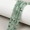 Natural Green Aventurine Beads Strands, Faceted, Hexagon, 4x4x2~2.5mm, Hole: 0.9mm, about 156pcs/strand, 15.24''(38.7cm)