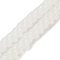 Baking Plating Glass Beads Strands, Imitation Jade, Barrel, White, 8x6mm, Hole: 1.4mm, about 59pcs/strand, 14.17''(36cm)