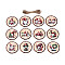 Christmas Gnome UV Single Face Printed Wood Pendant Decorations, Flat Round, Jute Rope Hanging Decorations, Laser Cut Wood Shapes, Mixed Color, 79x79x2mm, Hole: 2.5mm