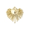 Alloy Pendants, Heart Shape Charms, Golden, 24x25x3mm, Hole: 1.8mm
