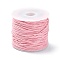 20M Waxed Cotton Cords, Multi-Ply Round Cord, Macrame Artisan String for Jewelry Making, Pink, 1mm, about 21.87 Yards(20m)/Roll