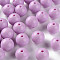 Opaque Acrylic Beads, Round, Violet, 16x15mm, Hole: 2.8mm, about 220pcs/500g