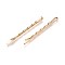 Iron Hair Bobby Pins, Twist, Light Gold, 55.5x2x4mm