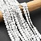 Natural Howlite Beads Strands, Frosted, Heart, 6x6.5x2.5mm, Hole: 0.8mm, about 75~76pcs/strand, 15.12''~15.16''(38.4~38.5cm)