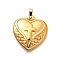 304 Stainless Steel Pendants, Golden, Heart, 15.5x15.5x3mm, Hole: 3x4.5mm