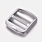 Zinc Alloy Ladder Lock SliderBuckle, Adjustable Webbing Strap Release Buckles, for Backpack Strap Accessories, Platinum, 38x31.3x5mm, Hole: 3~6x25.2mm
