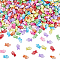 3Bags Opaque Acrylic Beads, Fish, Mixed Color, 9x15x7.5mm, Hole: 2mm, about 100pcs/bag