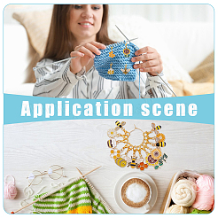 24 шт. 12 стиля подвеска из сплава с эмалью на тему пчелы маркеры фиксирующих стежков&nbsp;HJEW-WH00138