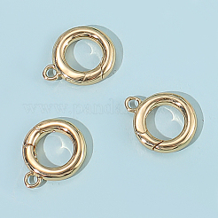 6 шт. латунные застежки с пружинным затвором&nbsp;KK-SC0006-42G-01