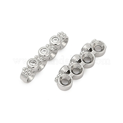 Латунные микропаве прозрачные кубические циркониевые распорки&nbsp;LS-KK-P302-26P