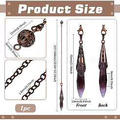 Натуральный аметистовый конус биолокационный маятник большие заостренные подвески&nbsp;AJEW-WH0606-26B