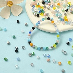 6 нить 6 цвета гальванические стеклянные бусины нити&nbsp;EGLA-YW0003-06