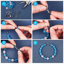 6 комплект из 2-х цветных латунных застежек с микропаве из кубического циркония&nbsp;KK-FH0002-32