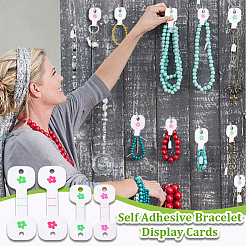 200 шт. 4 стиля цветочных печатных складных бумажных карточек для демонстрации украшений для браслетов CDIS-GA0001-05