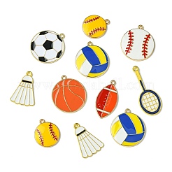 40 шт. 8 стиля подвески из сплава спортивного мяча с эмалью&nbsp;ENAM-CJ0006-82