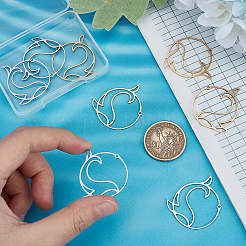 8 шт. подвески из нержавеющей стали 201 двух цветов&nbsp;STAS-UN0040-83