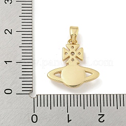 Латунь с прозрачными кубическими цирконами и подвесками в виде ракушек&nbsp;KK-Q820-20G