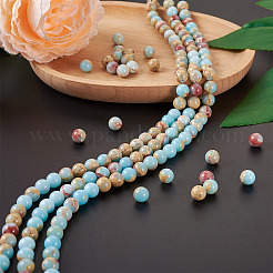 3 нити синтетических бусин императорской яшмы&nbsp;G-BT0001-03