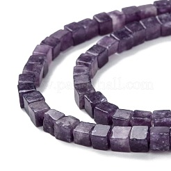 Натуральный лепидолит / пурпурный слюдяный камень бисер пряди G-F631-K14