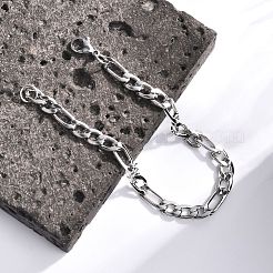 Устойчивые к потускнению модные женские браслеты-цепочки Figaro из нержавеющей стали 304&nbsp;STAS-A028-B017P