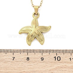 Ожерелья с подвесками из нержавеющей стали 304 в виде морской звезды&nbsp;NJEW-M096-21G