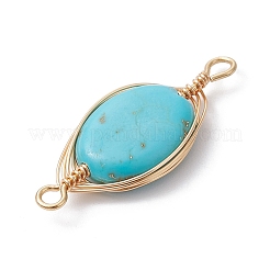 Подвески-коннекторы из медной проволоки из натуральных смешанных драгоценных камней&nbsp;PALLOY-JF02516