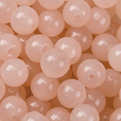 Стеклянные бусины с имитацией нефрита&nbsp;SEED-Z004-J8MM-01