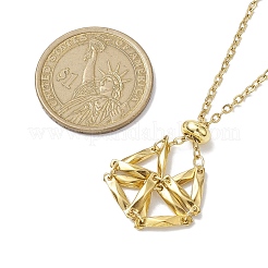 Ожерелья с подвеской в виде клетки с кристаллами&nbsp;NJEW-JN04759-01