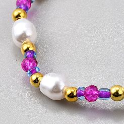 Пластиковые браслеты из жемчужных бусин для женщин&nbsp;BJEW-WH0016-69A