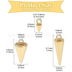 15 шт. 3 стиля подвески из нержавеющей стали 201&nbsp;STAS-YW0002-70