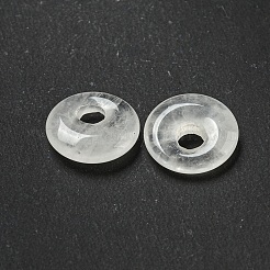 Натуральный кварцевый кристалл горный хрусталь пончик/пи диск подвески&nbsp;G-G142-02U