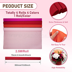 4 рулон 4-х цветной гофрированной бумаги в рулонах&nbsp;DIY-TA0013-18A