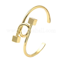 Латунь манжеты браслеты для женщин&nbsp;BJEW-F513-07G