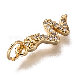 Латунные микропаве прозрачные подвески с фианитом&nbsp;ZIRC-C020-37G