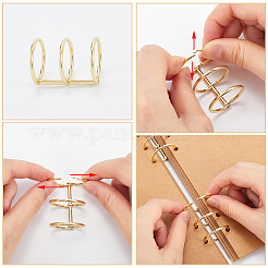 Железный переплет с 3 кольцом&nbsp;AJEW-CP0009-48B